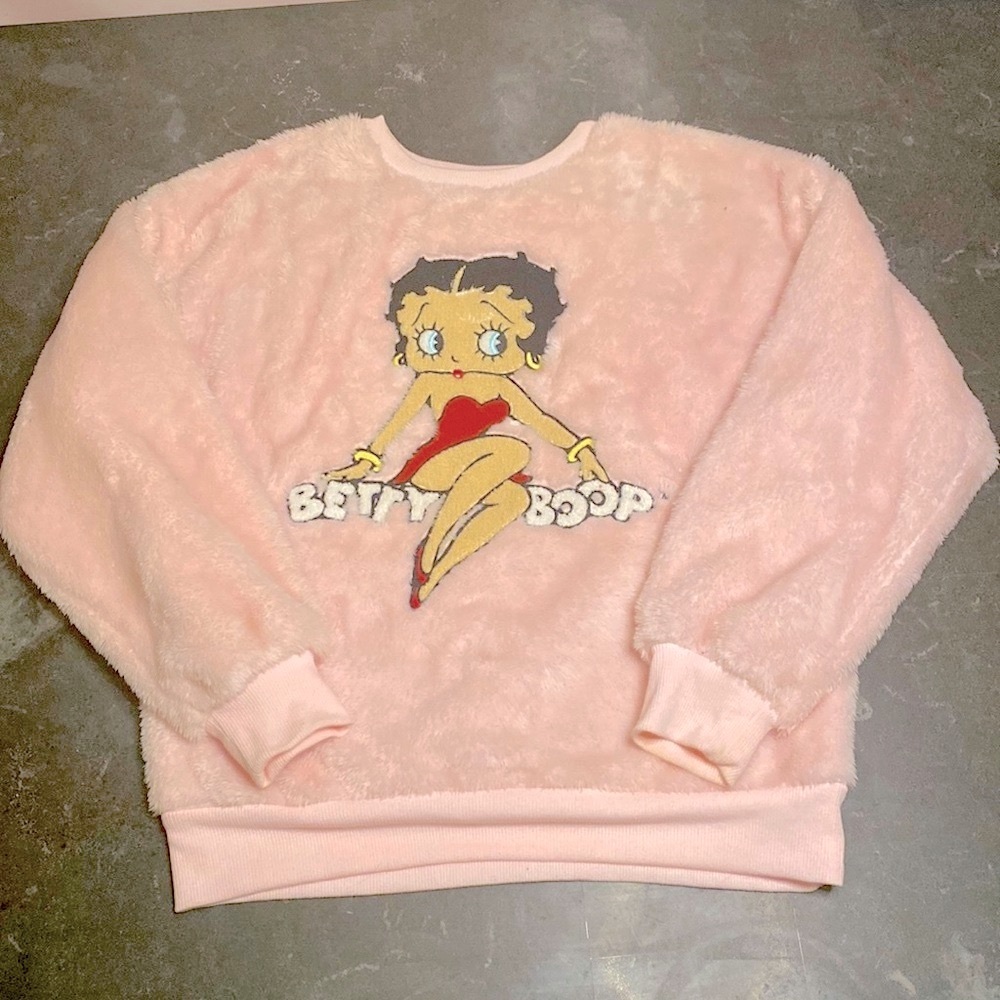Pink Fluffy Betty Boop Sweatshirt